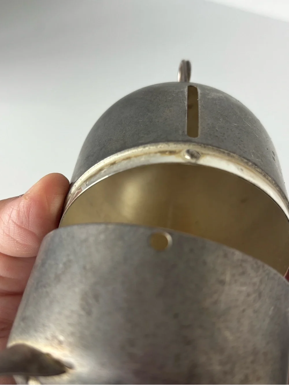 Vintage Silver Plated Lunt Piggy Bank 5”